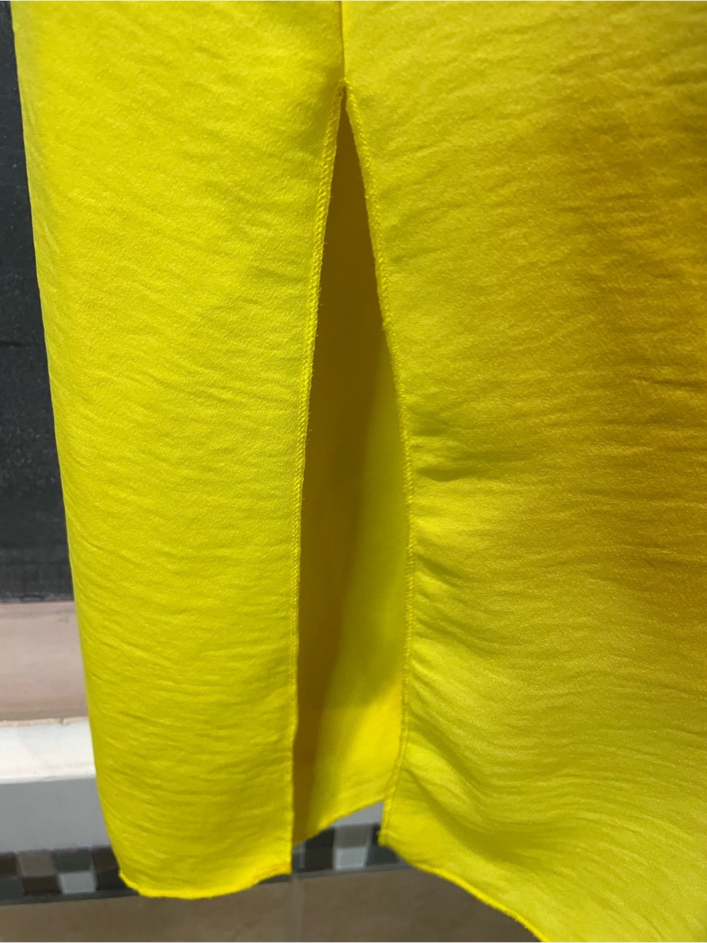 NWT See You Monday Yellow Maxi Slip Dress Medium Side Slits Summer Vacation - Picture 7 of 10